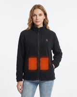 Women's Heated Fleece Jacket USB Zip Front Stand Collar Electric Warm Coat With Internal Heating Panels - Image 1