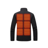 Women's Heated Fleece Jacket USB Zip Front Stand Collar Electric Warm Coat With Internal Heating Panels - Image 2