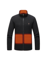 Women's Heated Fleece Jacket USB Zip Front Stand Collar Electric Warm Coat With Internal Heating Panels - Image 3