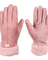 Women's Heated Gloves USB Faux Fur Cuffs Fleece Lining Electric Finger Warmers - Image 5