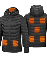 Women's Heated Jacket Electric Puffer Coat With Chest Power Control And Built-In Heating Elements - Image 1