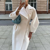 Women's Longline Double-Breasted Tailored Coat
