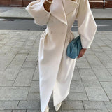 Women's Longline Double-Breasted Tailored Coat