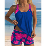 Women's Tankini Swimsuit Relaxed Set Floral-Print - Image 1