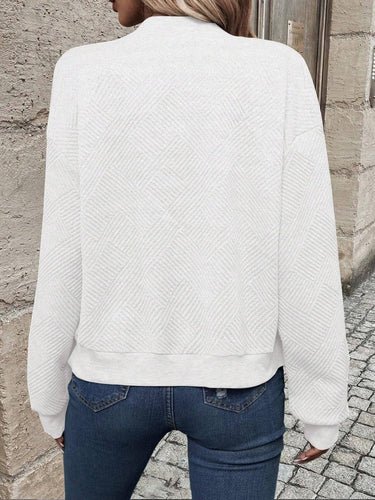 Women's Textured Zip Up Lightweight Bomber Jacket