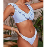 Women's Two Piece Swimsuit Flattering Bikini Set Ruffle - Image 6