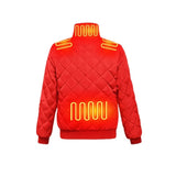 Women's Winter Puffer Jacket Heated With 8 Integrated Zones Stand Collar Snap Button Placket - Image 3