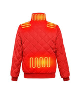 Women's Winter Puffer Jacket Heated With 8 Integrated Zones Stand Collar Snap Button Placket - Image 3