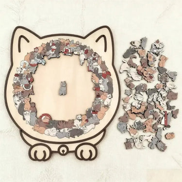 Wooden Cat Puzzle 135-Piece Adult Jigsaw In Gentle Morandi Hues - Image 6