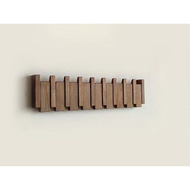 Wooden Coat Rack with Streamlined Wall-Mounted Design and Angled Hooks - Image 11
