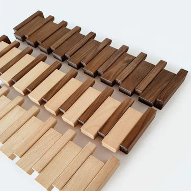 Wooden Coat Rack with Streamlined Wall-Mounted Design and Angled Hooks - Image 2