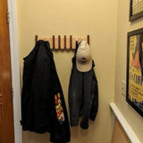 Wooden Coat Rack with Streamlined Wall-Mounted Design and Angled Hooks - Image 4