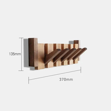 Wooden Coat Rack with Streamlined Wall-Mounted Design and Angled Hooks - Image 6