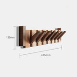 Wooden Coat Rack with Streamlined Wall-Mounted Design and Angled Hooks - Image 8