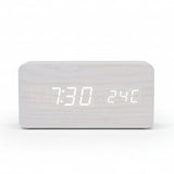Wooden Digital Clock Triangular Design With Temperature And Humidity Display - Image 12