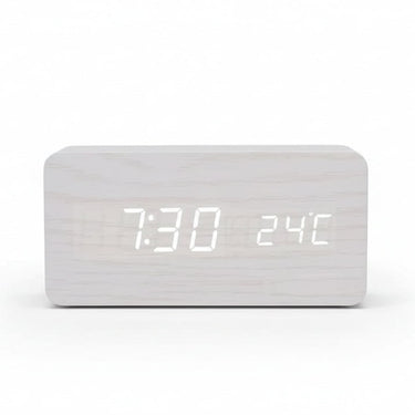 Wooden Digital Clock Triangular Design With Temperature And Humidity Display - Image 12