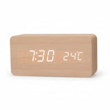 Wooden Digital Clock Triangular Design With Temperature And Humidity Display - Image 13